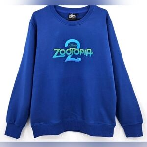 Walt Disney 2025 Zootopia 2 Movie Promo Pullover Sweatshirt Adult Large Blue